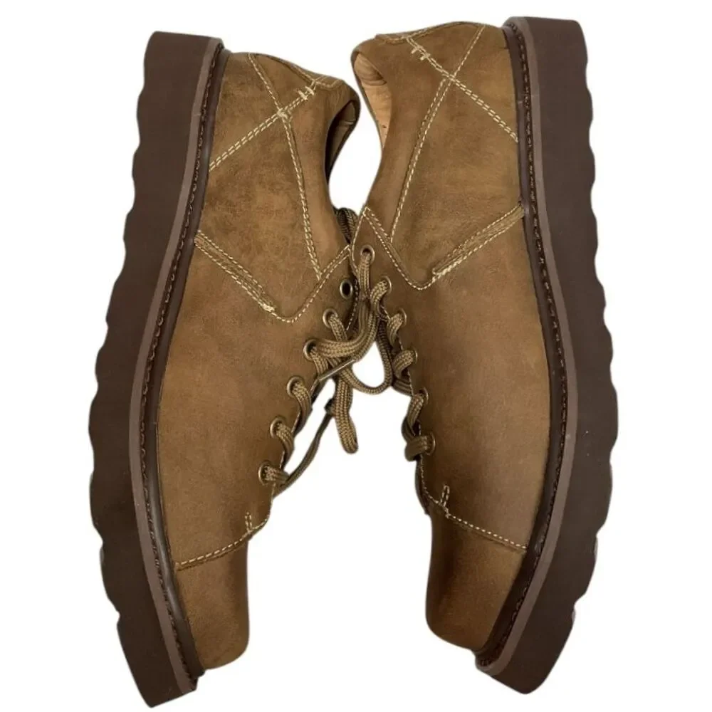 Eddie Moran Size 9 Vintage Road‎ Boots Tar Eaters Leather Oxford EM 560 Y2K NWT